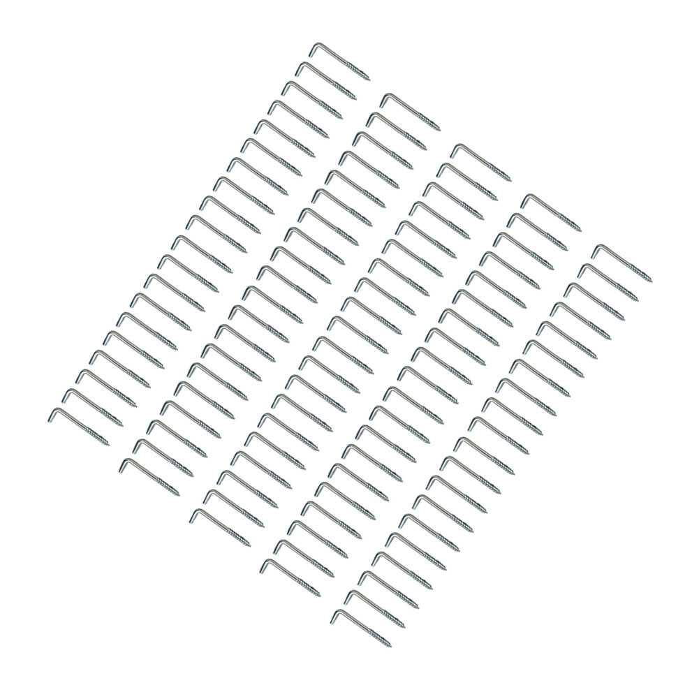 L Shaped Screw Hooks 100 pcs f - Home Improvement Retailers 评论和价格