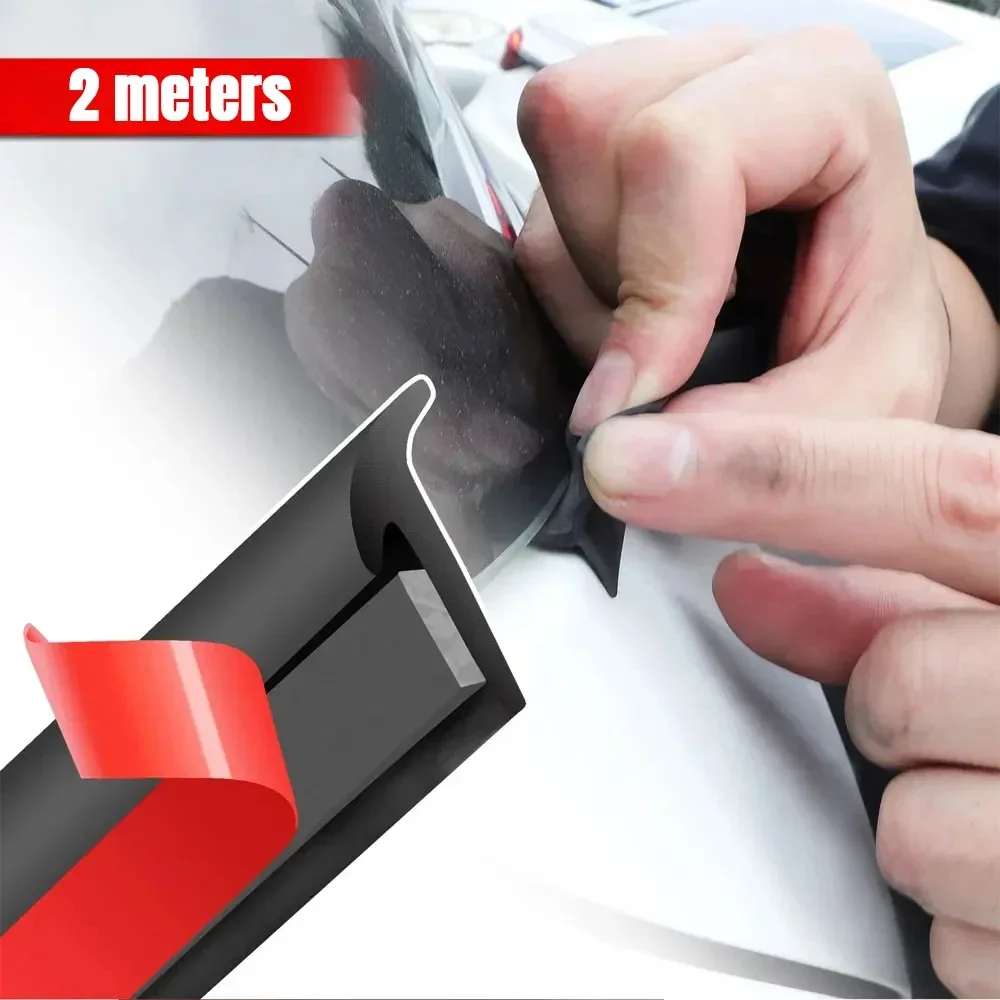 Car 2m Black Universal Slanted - Door Weather Strip 评论和价格